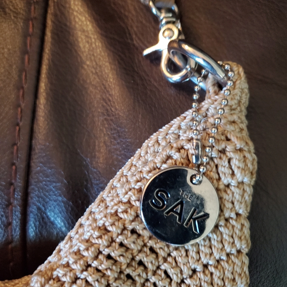 The Sak Crochet Hobo Bag in Beige - Picture 9 of 10